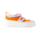 Zapatillas de deporte Baskina de cuero carel naranja/rosa