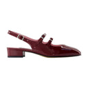 Peche sandales carel en cuir bordeaux