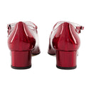 Kina 24 bombas de cuero carel rojo