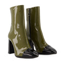 Donna Boots Carel Patent Leather Khaki/Black