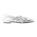 Eloise Ballerinas Carel Leather Silver
