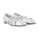 Eloise Ballerinas Carel Leather Silver