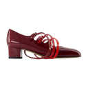 Spaghetti Pumps Carel Leather Burgundy