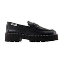 Marion zapatos planos de cuero carel negro