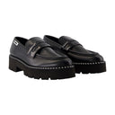 Marion zapatos planos de cuero carel negro