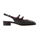 Peche Moto Sandals Carel Cuero negro