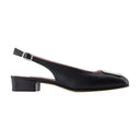 Coquelicot chaussures plates en cuir carel noir