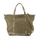 S Shopper Bag Vanessa Bruno Linen Khaki