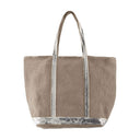 Cabas L Shopper Bag Vanessa Bruno Linen Grey