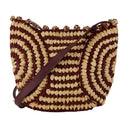 Panier Pm Crossbody Vanessa Bruno Raphia Burgundy