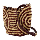 Panier Pm Crossbody Vanessa Bruno Raphia Burgundy