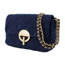 Moon Moyen Shoulder Bag Vanessa Bruno Cotton Blue