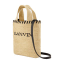 Shopper Bag Lanvin Wicker Neutral