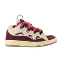 Curb Sneakers Lanvin Synthetic Beige/Bordeau