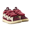 Curb Sneakers Lanvin Synthetic Beige/Bordeau