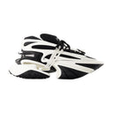 Eenhoorn sneakers balmain leer zwart/ wit