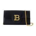 B Buzz Wallet على سلسلة Balmain Leather Black