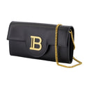 B Buzz Wallet على سلسلة Balmain Leather Black