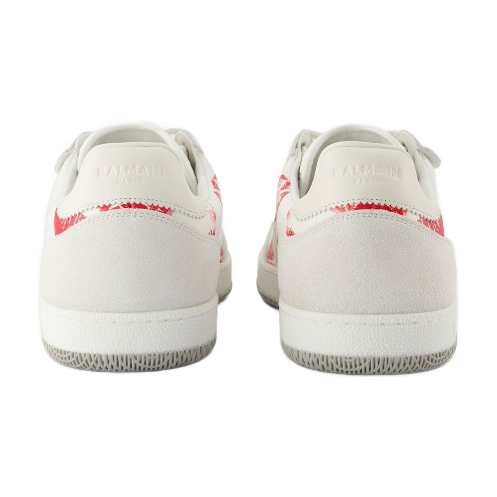 Zapatillas Balmain Swan Balmain Cuero blanco/rojo
