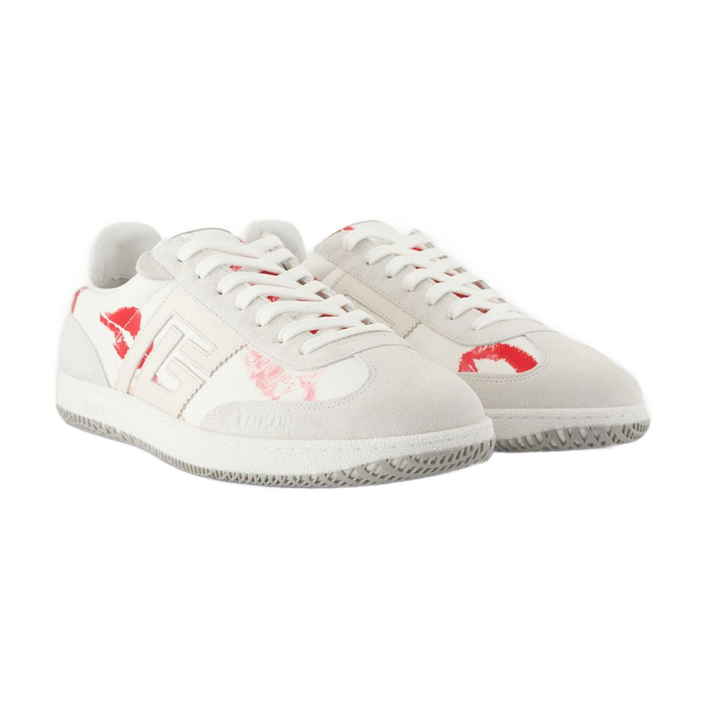 Zapatillas Balmain Swan Balmain Cuero blanco/rojo