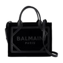 B Army Small Shopper Bag Balmain Leather Black