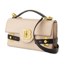 B Buzz 24 Crossbody Balmain in pelle neutra/nera