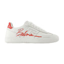 Swan Sneakers Balmain Leather Red/White