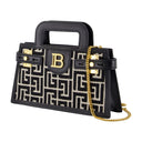 B Buzz Small Top Handle Crossbody Balmain Leather Black