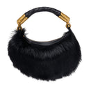 Ebene Mini Bag Balmain Fell Schwarz