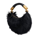 Ebene Mini Bag Balmain Fell Schwarz