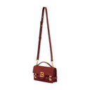 B Buzz 24 Shoulder Bag Balmain Leather Red
