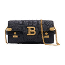 B Buzz Pouch 23 Balmain Leather Black