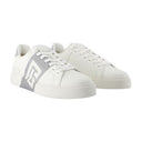 Zapatillas B Court Balmain Piel Blanco/Gris