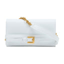 Shuffle Wallet On Chain Balmain Leather White