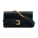Shuffle Wallet On Chain Balmain Leather Black