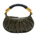 Ebene Mini Bag Balmain Leather Green