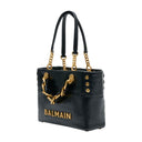 1945 Small Shopper Bag Balmain Leather Black