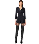 Elisabetta Franchi Schwarzer zweireihiger Overall