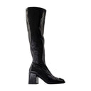 Botas de AC de reedición Courreges de cuero negro