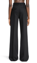 Ann Demeulemeester Maaike Flared Leg Comfort Trousers Viscose Calico
