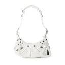 Épaule de cagole Xs Sac Balenciaga en cuir blanc optique
