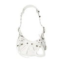 Épaule de cagole Xs Sac Balenciaga en cuir blanc optique