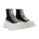 Slidbane sneakers Alexander McQueen sort/hvidt læder