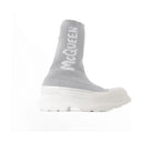 Treban Slick Sneakers i silver och vitt tyg