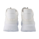 Nieuwe hof sneakers in wit en zilverleer