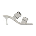 Sandals Alexander Mcqueen Ivory/Silver Leather