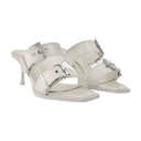 Sandals Alexander Mcqueen Ivory/Silver Leather