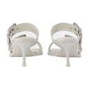 Sandals Alexander Mcqueen Ivory/Silver Leather