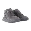 Sneaker haut en cuir gris