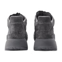 Sneaker haut en cuir gris
